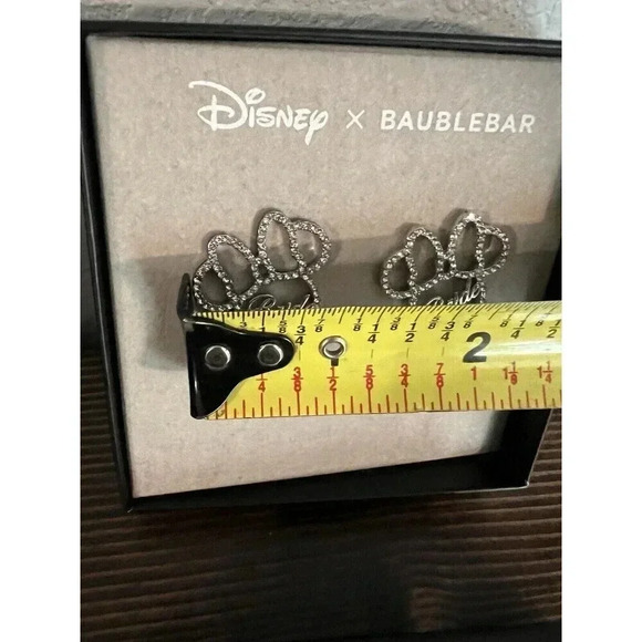 NIB Disney × Baublebar Minnie Mouse BRIDE Rhinestone Earrings - Picture 3 of 3